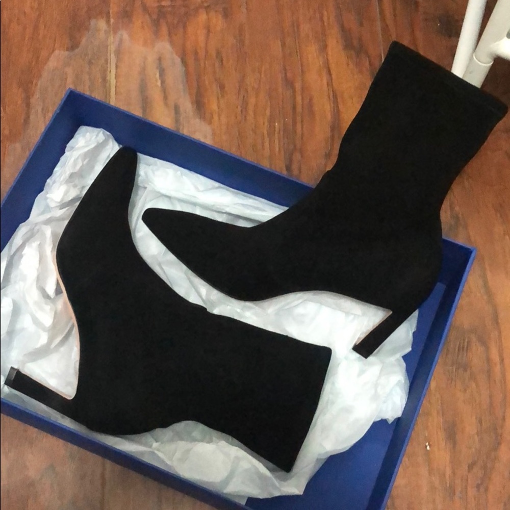Stuart weitzman socking black suede boots